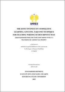 Sample thesis on cooperative learning