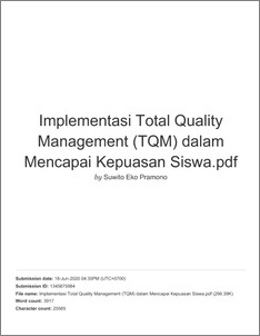 Turnitin Implementasi Total Quality Management (TQM) Dalam Mencapai ...